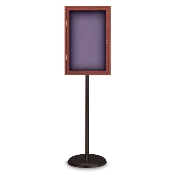 Corkboard, Triple Door, Radius Frame, 72x36", Bronze/Amethyst